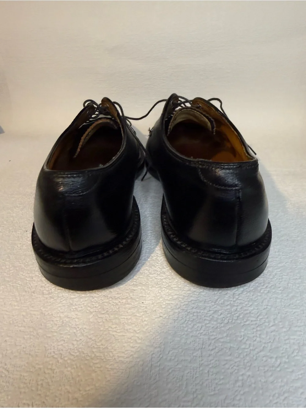 Vintage Florsheim Imperial 92611 Men’s 11D Black Pebble Leather Shoes